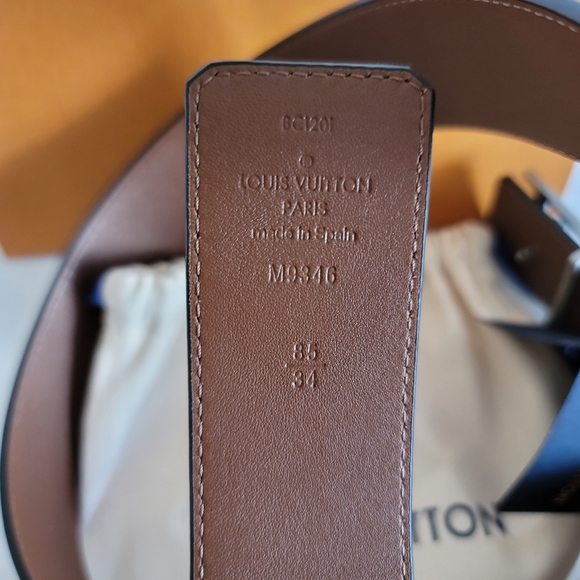 Louis Vuitton Pyramid Buckle Silver Matte Giant Monogram Belt - Picture 8 of 9